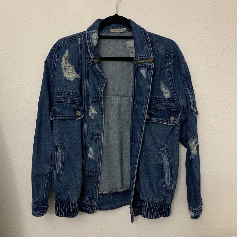 Carmar Distressed Denim Jacket